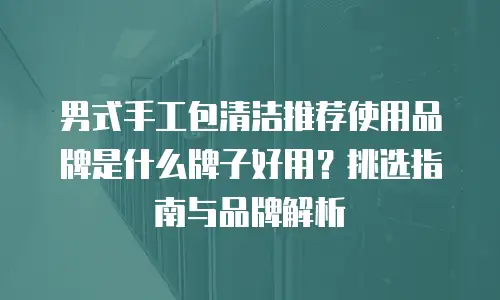 男式手工包清洁推荐使用品牌是什么牌子好用？挑选指南与品牌解析