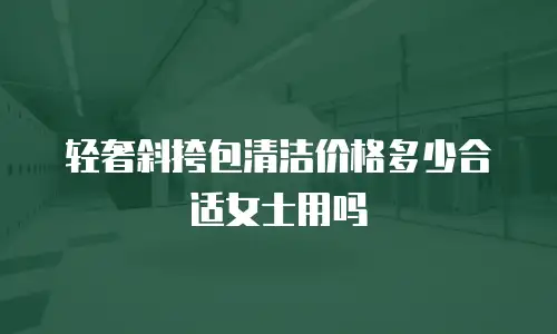 轻奢斜挎包清洁价格多少合适女士用吗
