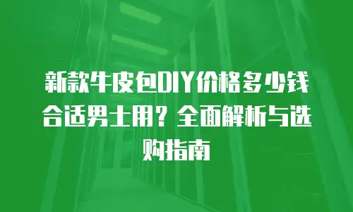 新款牛皮包DIY价格多少钱合适男士用？全面解析与选购指南