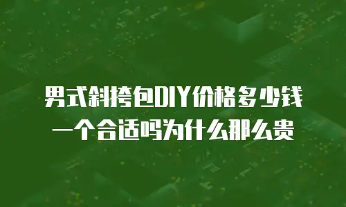 男式斜挎包DIY价格多少钱一个合适吗为什么那么贵