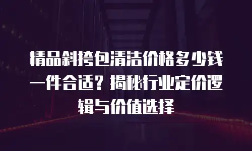 精品斜挎包清洁价格多少钱一件合适？揭秘行业定价逻辑与价值选择