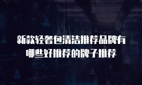 新款轻奢包清洁推荐品牌有哪些好推荐的牌子推荐
