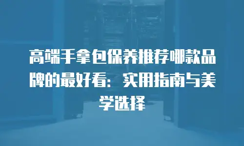 高端手拿包保养推荐哪款品牌的最好看：实用指南与美学选择