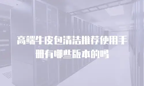 高端牛皮包清洁推荐使用手册有哪些版本的吗