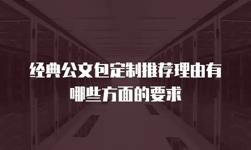经典公文包定制推荐理由有哪些方面的要求