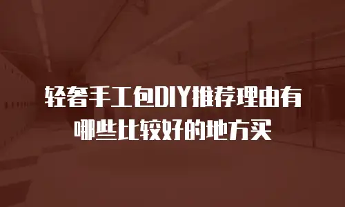 轻奢手工包DIY推荐理由有哪些比较好的地方买