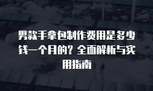 男款手拿包制作费用是多少钱一个月的？全面解析与实用指南
