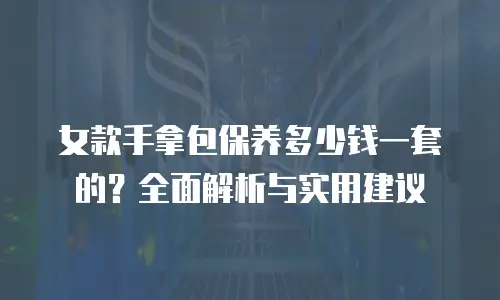女款手拿包保养多少钱一套的？全面解析与实用建议