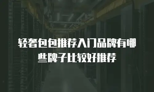 轻奢包包推荐入门品牌有哪些牌子比较好推荐