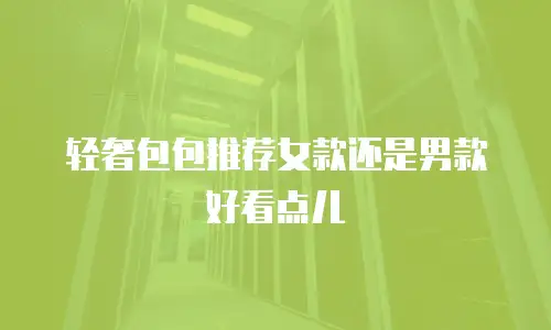 轻奢包包推荐女款还是男款好看点儿