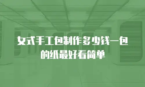 女式手工包制作多少钱一包的纸最好看简单