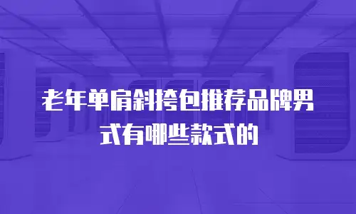 老年单肩斜挎包推荐品牌男式有哪些款式的
