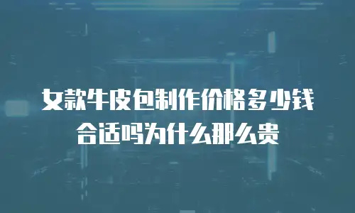 女款牛皮包制作价格多少钱合适吗为什么那么贵