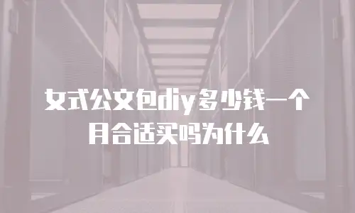 女式公文包diy多少钱一个月合适买吗为什么
