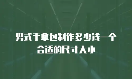 男式手拿包制作多少钱一个合适的尺寸大小