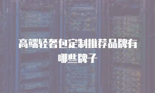 高端轻奢包定制推荐品牌有哪些牌子
