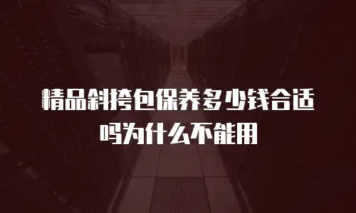 精品斜挎包保养多少钱合适吗为什么不能用