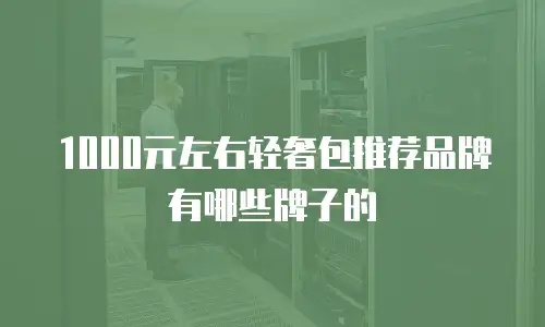 1000元左右轻奢包推荐品牌有哪些牌子的