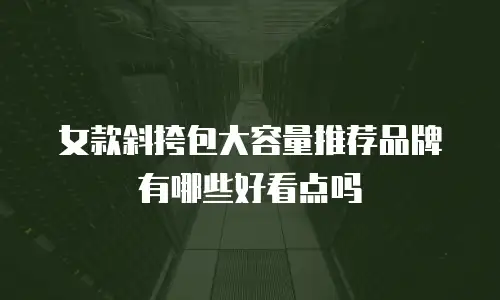 女款斜挎包大容量推荐品牌有哪些好看点吗