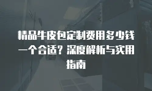 精品牛皮包定制费用多少钱一个合适？深度解析与实用指南