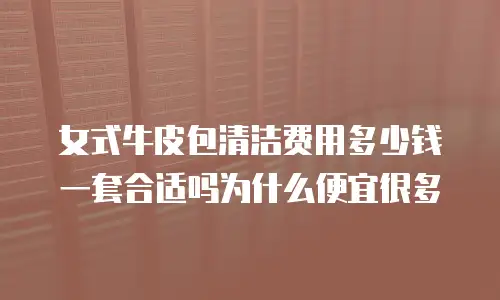 女式牛皮包清洁费用多少钱一套合适吗为什么便宜很多