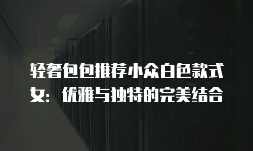 轻奢包包推荐小众白色款式女：优雅与独特的完美结合