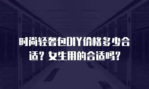 时尚轻奢包DIY价格多少合适？女生用的合适吗？