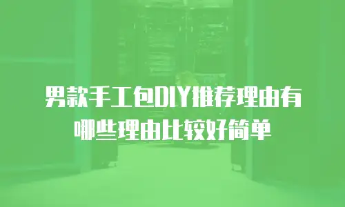 男款手工包DIY推荐理由有哪些理由比较好简单