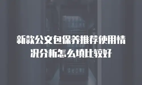 新款公文包保养推荐使用情况分析怎么填比较好