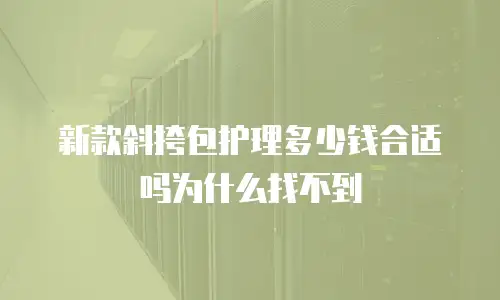 新款斜挎包护理多少钱合适吗为什么找不到
