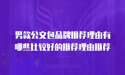男款公文包品牌推荐理由有哪些比较好的推荐理由推荐