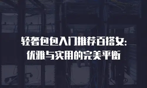 轻奢包包入门推荐百搭女：优雅与实用的完美平衡