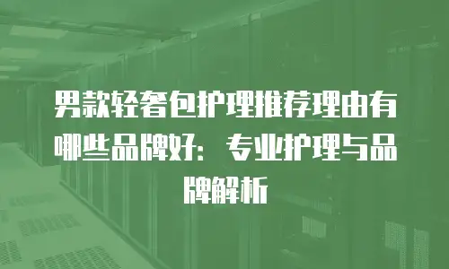 男款轻奢包护理推荐理由有哪些品牌好：专业护理与品牌解析