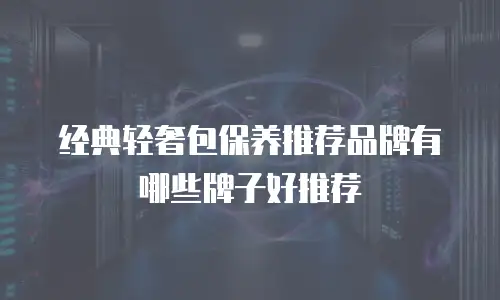 经典轻奢包保养推荐品牌有哪些牌子好推荐