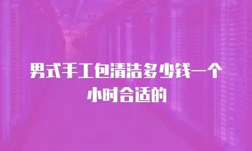 男式手工包清洁多少钱一个小时合适的