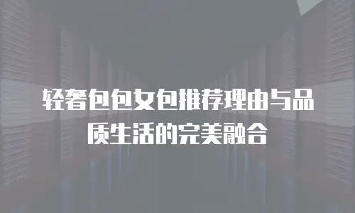 轻奢包包女包推荐理由与品质生活的完美融合