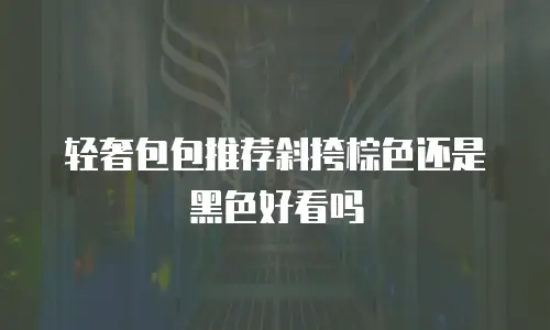 轻奢包包推荐斜挎棕色还是黑色好看吗