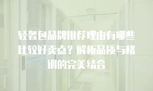 轻奢包品牌推荐理由有哪些比较好卖点？解析品质与格调的完美结合