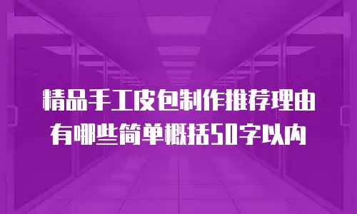 精品手工皮包制作推荐理由有哪些简单概括50字以内