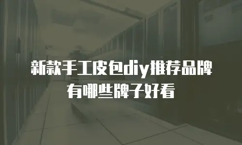 新款手工皮包diy推荐品牌有哪些牌子好看