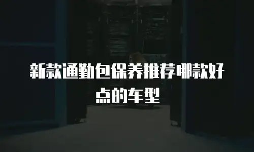 新款通勤包保养推荐哪款好点的车型