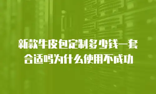 新款牛皮包定制多少钱一套合适吗为什么使用不成功