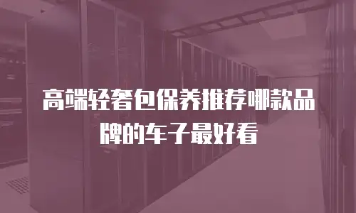 高端轻奢包保养推荐哪款品牌的车子最好看