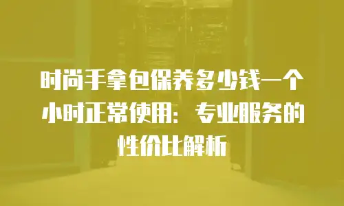 时尚手拿包保养多少钱一个小时正常使用：专业服务的性价比解析