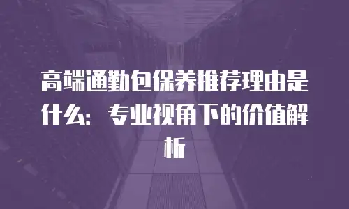 高端通勤包保养推荐理由是什么：专业视角下的价值解析