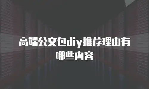 高端公文包diy推荐理由有哪些内容