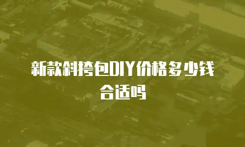 新款斜挎包DIY价格多少钱合适吗