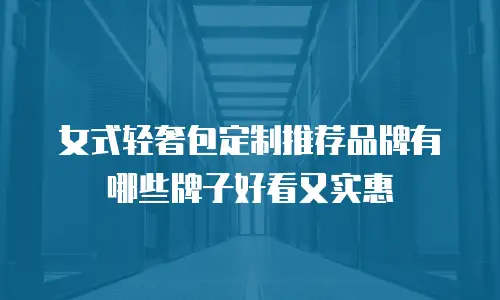 女式轻奢包定制推荐品牌有哪些牌子好看又实惠