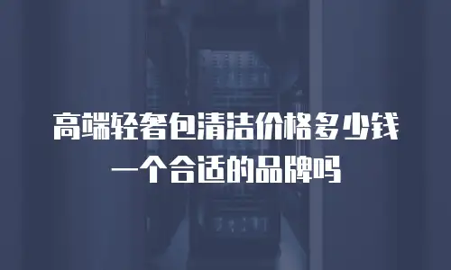 高端轻奢包清洁价格多少钱一个合适的品牌吗