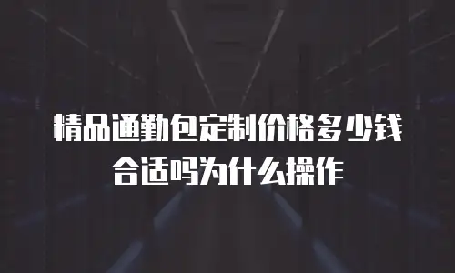 精品通勤包定制价格多少钱合适吗为什么操作